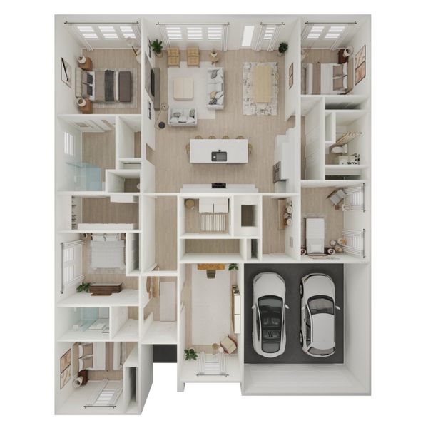 2D floor plan layout for the Aegean by K. Hovnanian® Homes in Grand Oaks, Mont Belvieu, TX (Image 4). 2D floor plan layout for the Aegean by K. Hovnanian® Homes in Grand Oaks, Mont Belvieu, TX (Image 4).