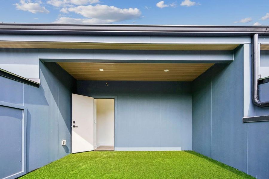 Exterior details and patio area of a home in Arlo Modern, Atlanta (Image 22).