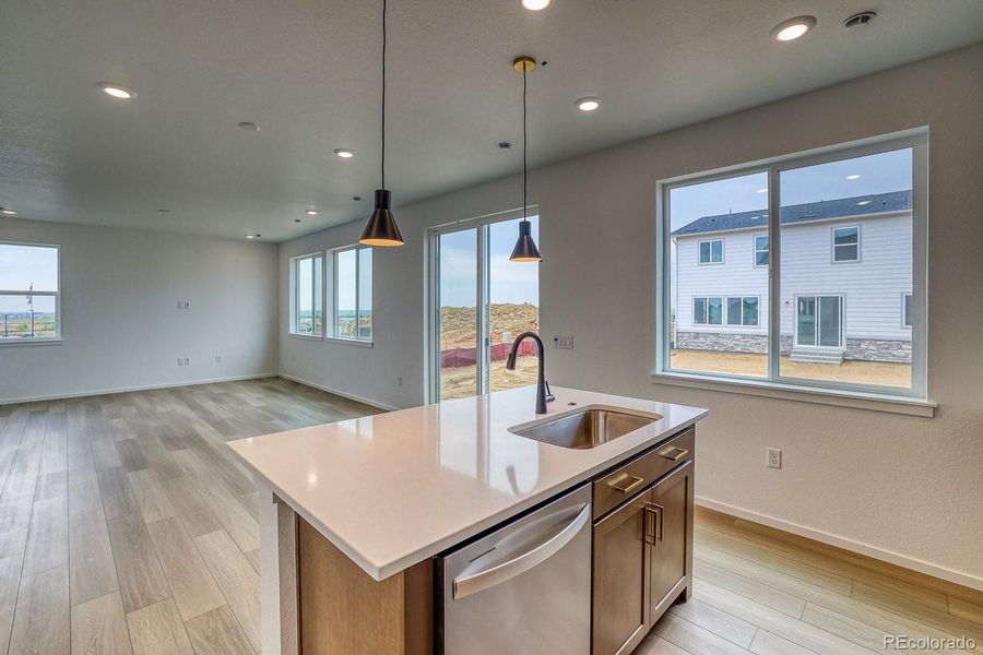 Furnished interior view inside a new home in Harvest Crossing, Aurora (Image 6). Furnished interior view inside a new home in Harvest Crossing, Aurora (Image 6).