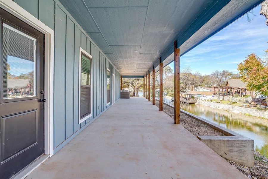 Exterior details and patio area of a home in , Granbury (Image 29).