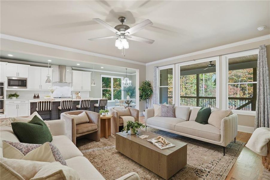 Furnished interior view inside a new home in , Roswell (Image 20).