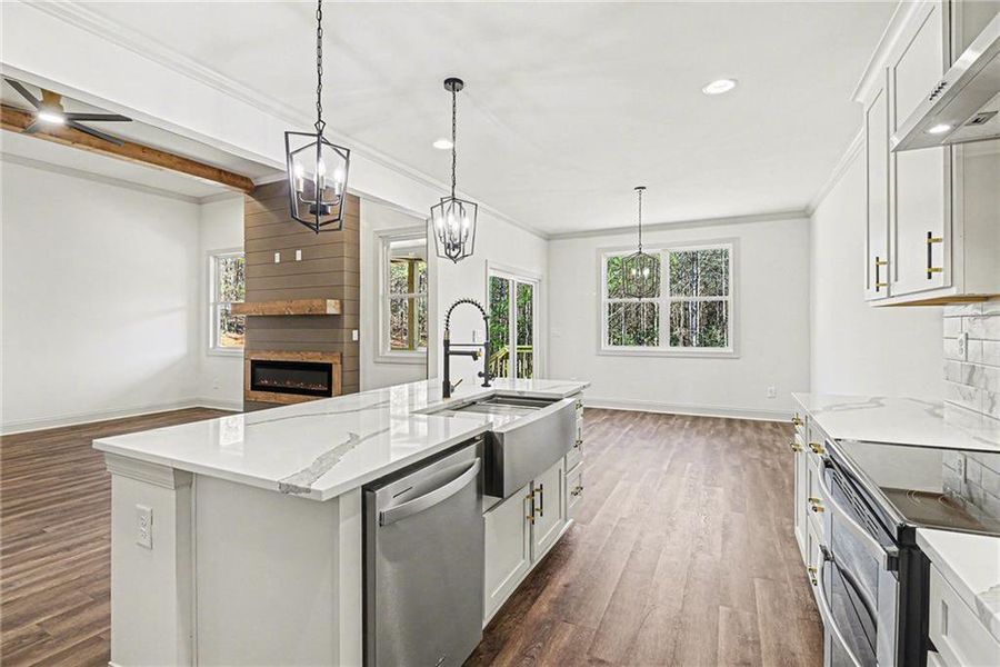 Furnished interior view inside a new home in , Dawsonville (Image 11).