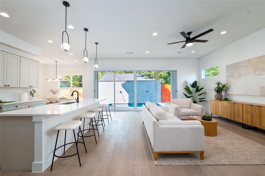 Furnished interior view inside a new home in , Austin (Image 6). Furnished interior view inside a new home in , Austin (Image 6).