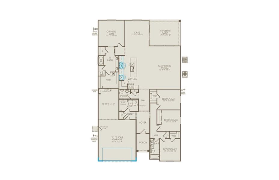 2D floor plan layout of this home in El Rancho Santa Rosa, Maricopa, AZ (Image 3).