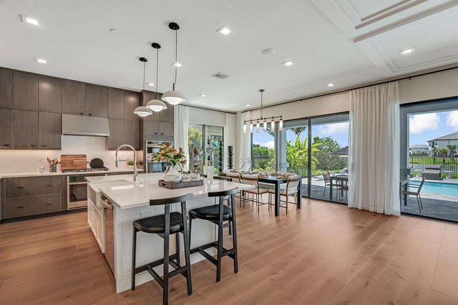 Furnished interior view inside a new home in Apex at Avenir, Palm Beach Gardens (Image 65).