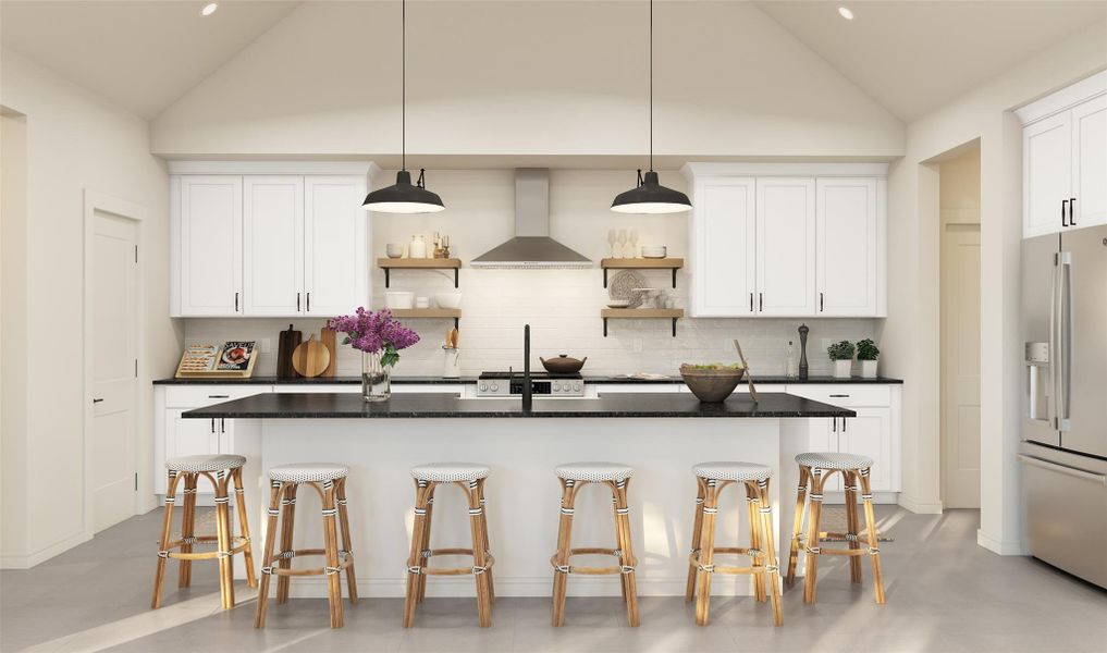 Gourmet island kitchen (*Artist rendering used for illustration purposes only.)