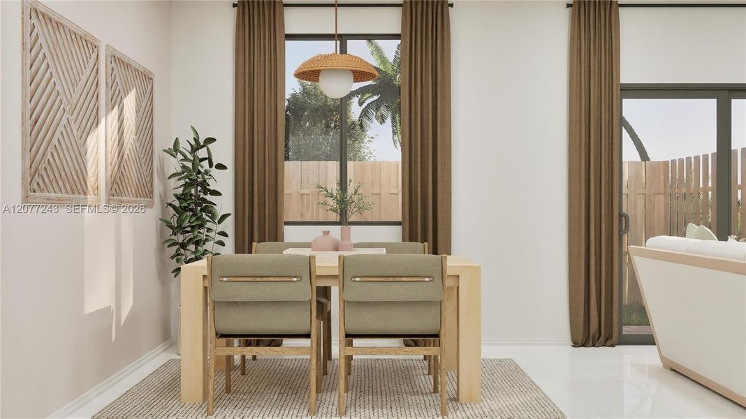 Furnished interior view inside a new home in Sunscapes, Florida City (Image 11). Furnished interior view inside a new home in Sunscapes, Florida City (Image 11).