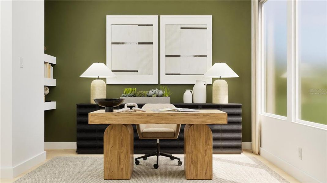 Furnished interior view inside a new home in , Clermont (Image 15).