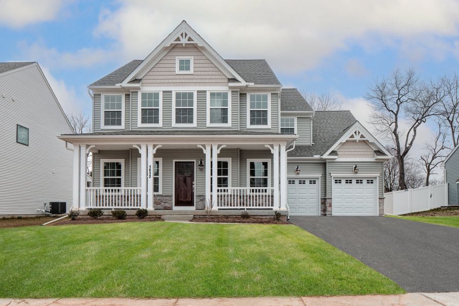 Representative exterior photo of a completed home built from the Addison by Keystone Custom Homes in Mayes Hall, Davidson, NC (Image 9).