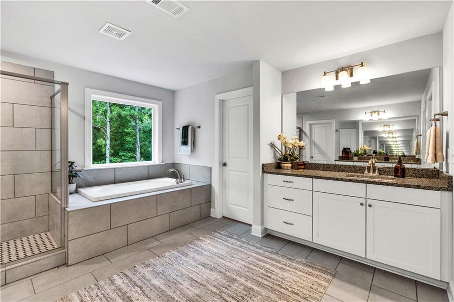 Furnished interior view inside a new home in The Estates at Hurricane Pointe, Douglasville (Image 35). Furnished interior view inside a new home in The Estates at Hurricane Pointe, Douglasville (Image 35).