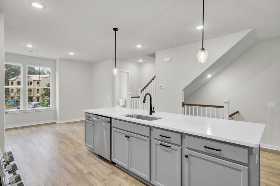 Furnished interior view inside a new home in Indigo Grove Townhomes, Johns Island (Image 16).