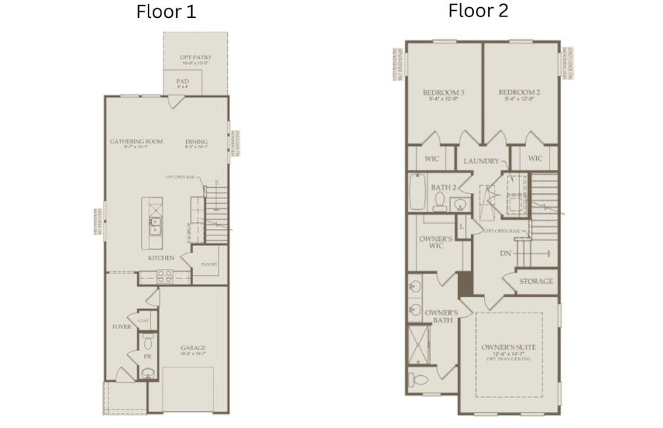 Floor Plan Level 1 and 2