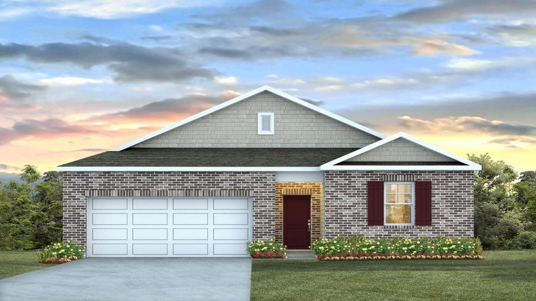 Representative exterior photo of a completed home built from the KERRY by D.R. Horton in Hunter's Branch, Hopkins, SC (Image 15).