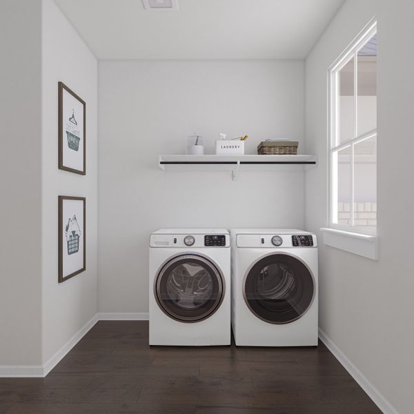 Representative furnished interior of a home built from the Enfield by Tri Pointe Homes in Lariat, Liberty Hill (Image 28).