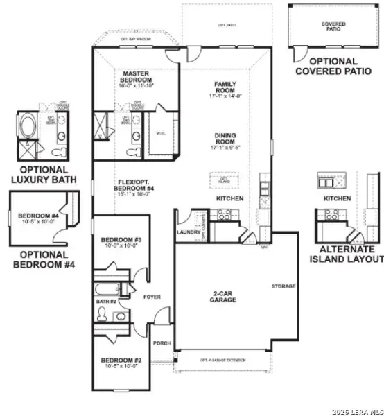 2D floor plan layout of this home in Agave, San Antonio, TX (Image 5).