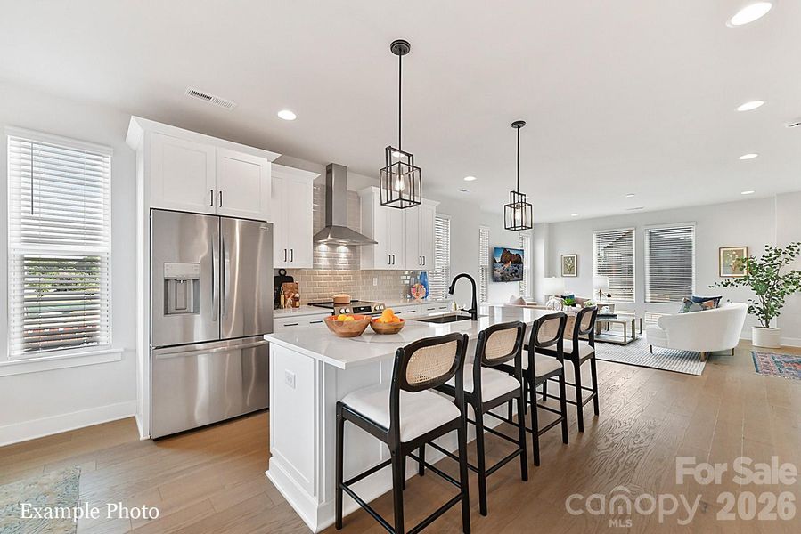 Furnished interior view inside a new home in North End Terraces, Charlotte (Image 11).