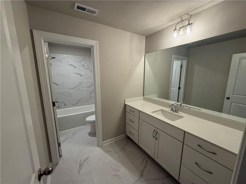 Furnished interior view inside a new home in Lakeside at Great Sky, Canton (Image 11).