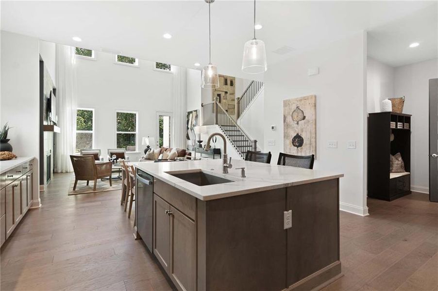 Furnished interior view inside a new home in East Harbor II at Chestatee, Dawsonville (Image 37).