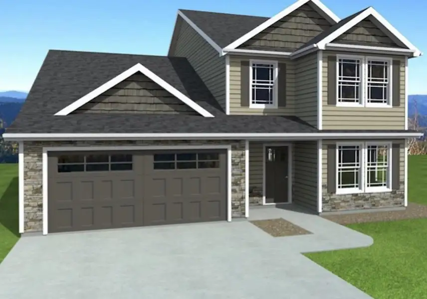 Architectural rendering of home exteriors planned for Zanes Creek in Inman, SC (Image 1).