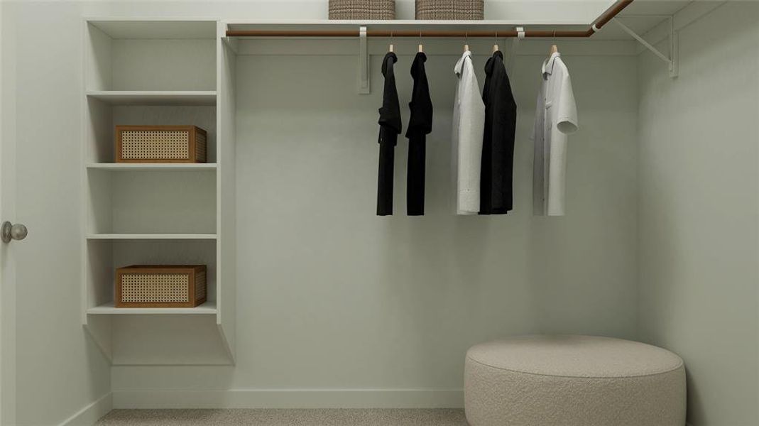 View of spacious closet