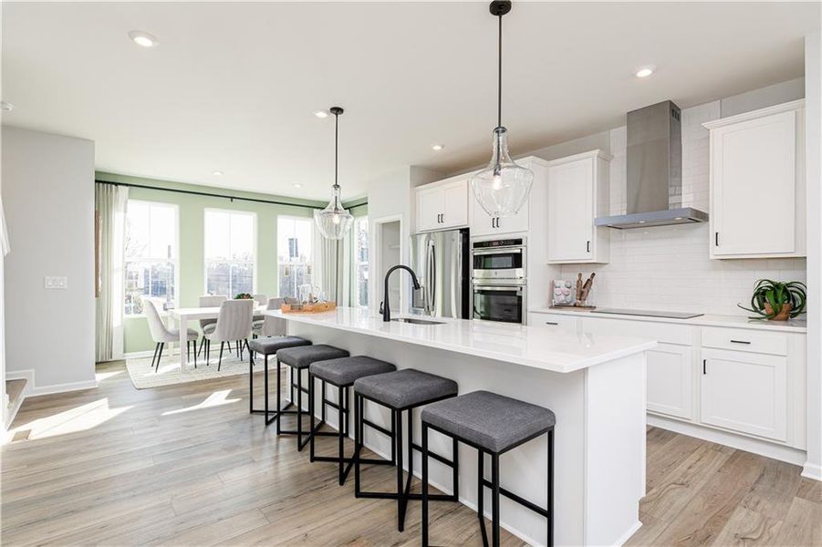 Furnished interior view inside a new home in The Beacon at Old Peachtree Townhomes, Lawrenceville (Image 9). Furnished interior view inside a new home in The Beacon at Old Peachtree Townhomes, Lawrenceville (Image 9).