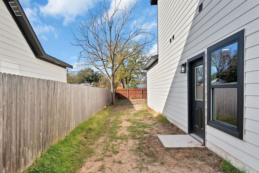 Exterior details and patio area of a home in , Fort Worth (Image 3). Exterior details and patio area of a home in , Fort Worth (Image 3).