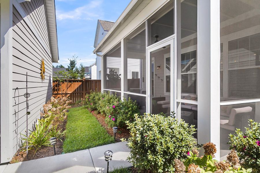 Exterior details and patio area of a home in Midtown at Nexton, Summerville (Image 31).