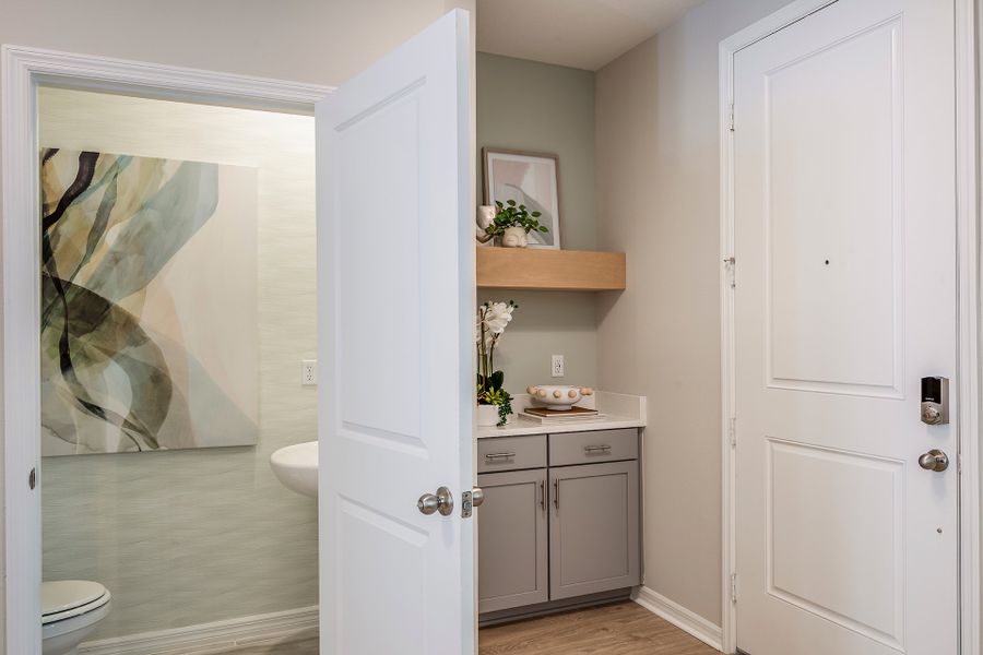 Furnished interior view inside a new home in Aulin Square, Oviedo (Image 14).