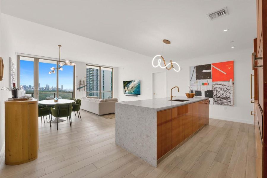 Furnished interior view inside a new home in , Miami (Image 6). Furnished interior view inside a new home in , Miami (Image 6).