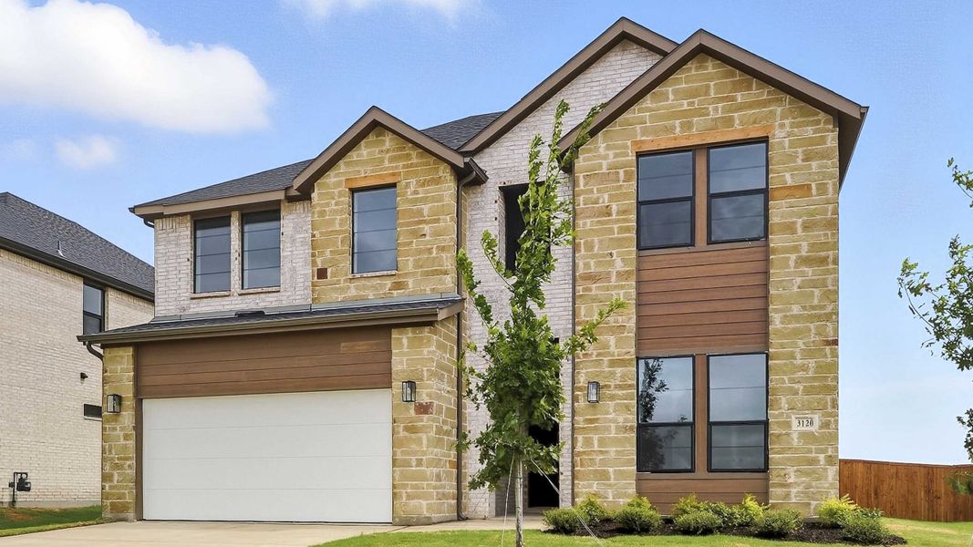 Representative exterior photo of a completed home built from the CASCADE by D.R. Horton in Clearview Ranch, Royse City, TX (Image 21). Representative exterior photo of a completed home built from the CASCADE by D.R. Horton in Clearview Ranch, Royse City, TX (Image 21).