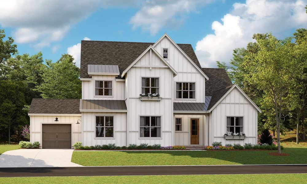 Representative exterior photo of a completed home built from the Monterey by Classica Homes in McLean - South Shore, Clover, SC (Image 26). Representative exterior photo of a completed home built from the Monterey by Classica Homes in McLean - South Shore, Clover, SC (Image 26).