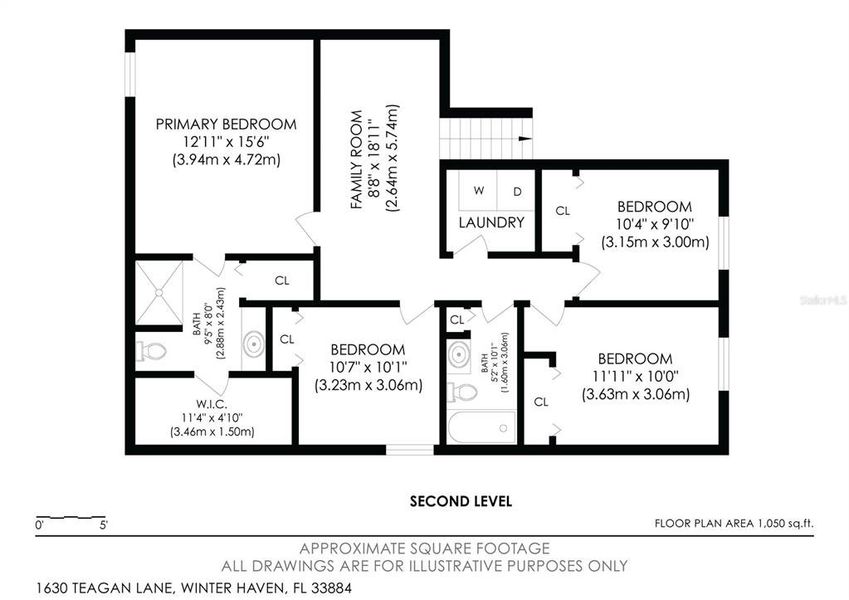 2D floor plan layout of this home in Peace Creek Reserve: Manor Key Collection, Winter Haven, FL (Image 7).