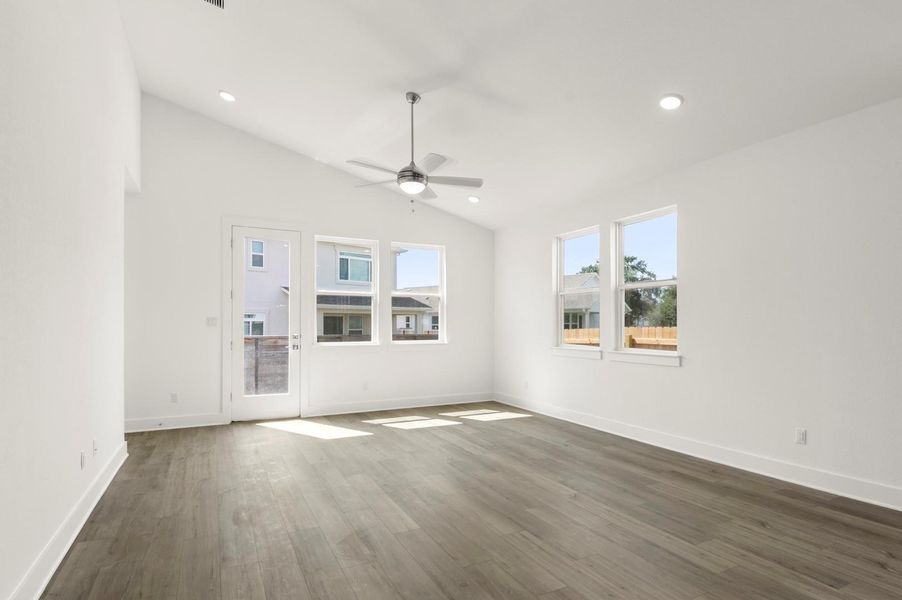 Spacious, unfurnished interior of a new home in The Enclave at Hidden Oaks, Georgetown (Image 22). Spacious, unfurnished interior of a new home in The Enclave at Hidden Oaks, Georgetown (Image 22).