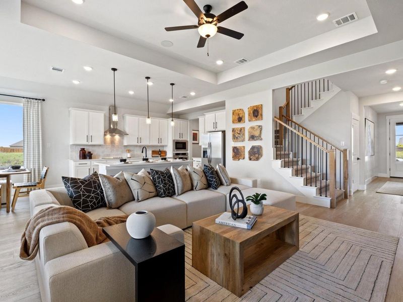 Furnished interior view inside a new home in Mercer Meadows, Royse City (Image 19). Furnished interior view inside a new home in Mercer Meadows, Royse City (Image 19).