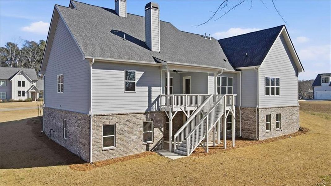 Exterior details and patio area of a home in Old Town Estates, Dacula (Image 37).