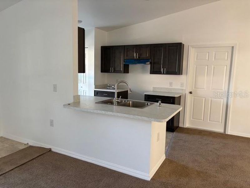 View from Living Room into Kitchen