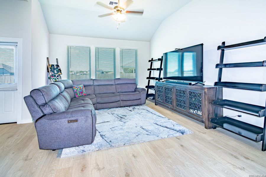 Furnished interior view inside a new home in Morgan Meadows, San Antonio (Image 16). Furnished interior view inside a new home in Morgan Meadows, San Antonio (Image 16).