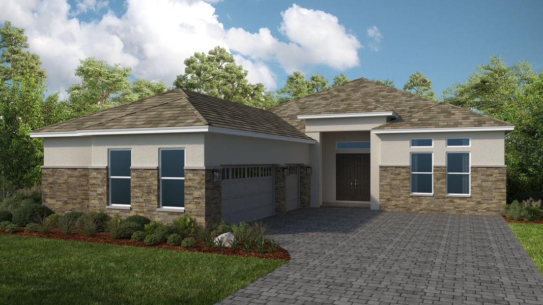 Representative exterior photo of a completed home built from the Colina by Taylor Morrison in Astor Creek Golf and Country Club, Port St. Lucie, FL (Image 18).