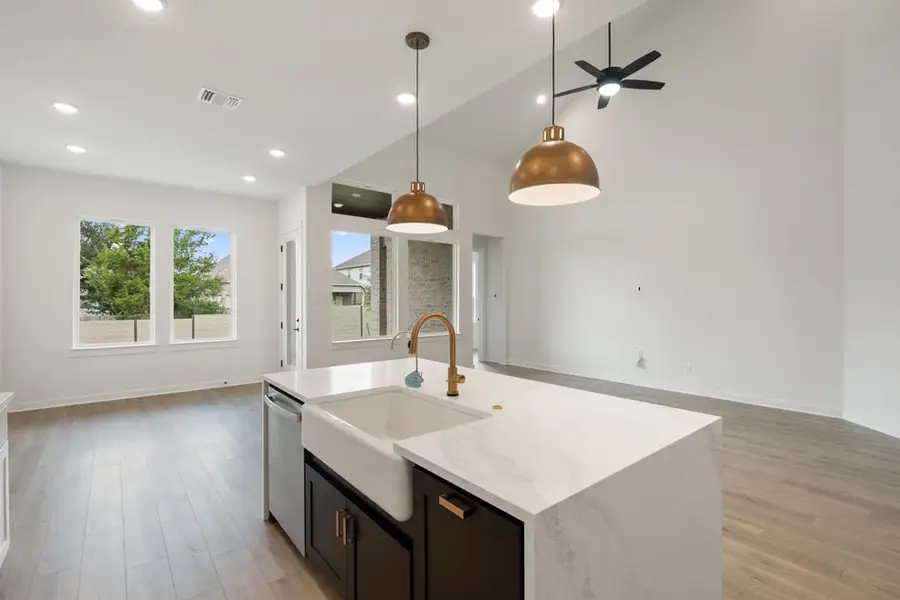 Furnished interior view inside a new home in Park Collection At Wolf Ranch, Georgetown (Image 9). Furnished interior view inside a new home in Park Collection At Wolf Ranch, Georgetown (Image 9).