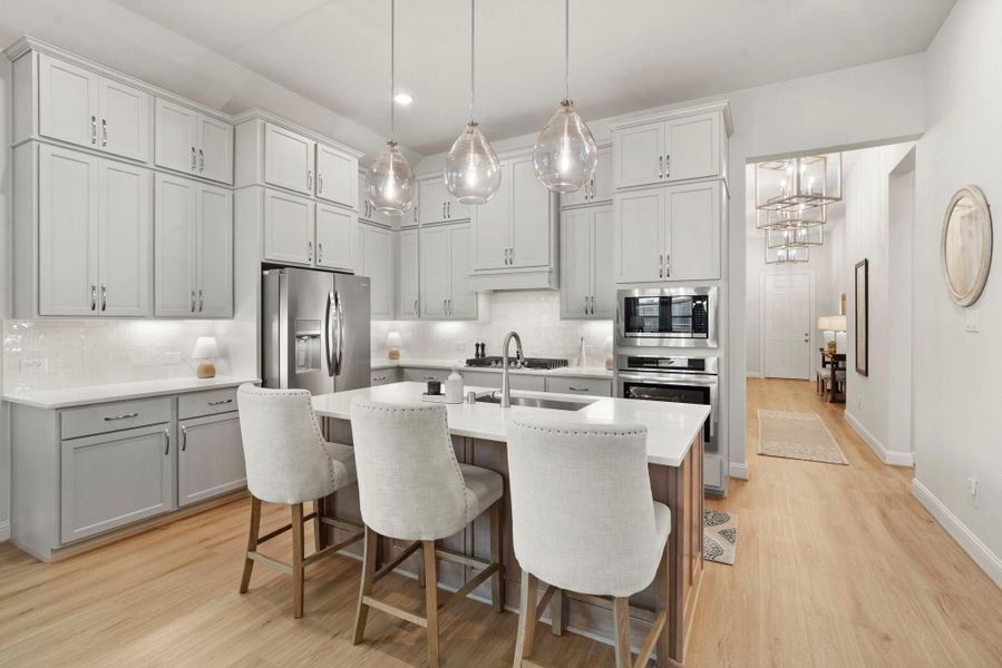 Artisan tile backsplash and soft close cabinets Artisan tile backsplash and soft close cabinets