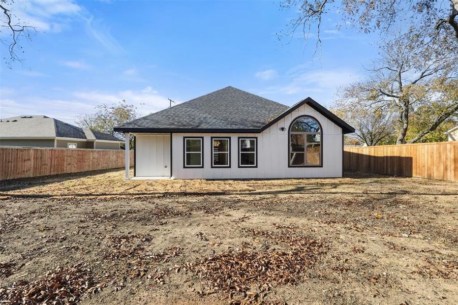 View of rear view of property