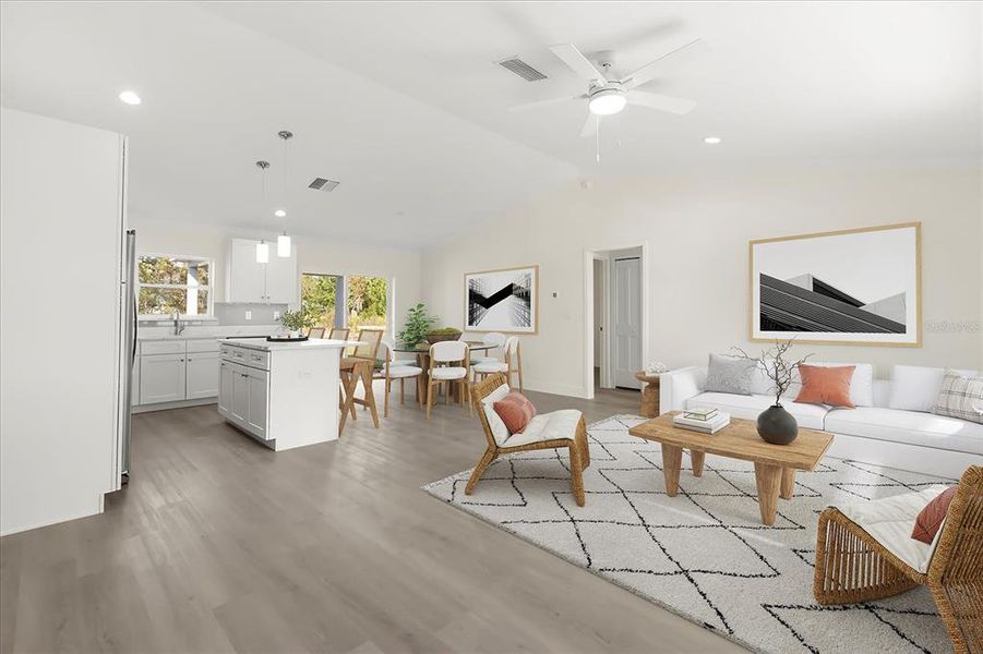 Furnished interior view inside a new home in , Ocklawaha (Image 16).