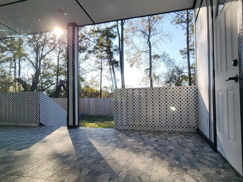 Exterior details and patio area of a home in , Houston (Image 24).