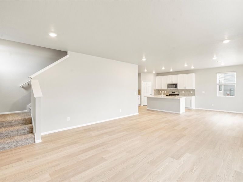 The Snowberry floorplan interior image taken at a Meritage Homes community in Brighton, CO.