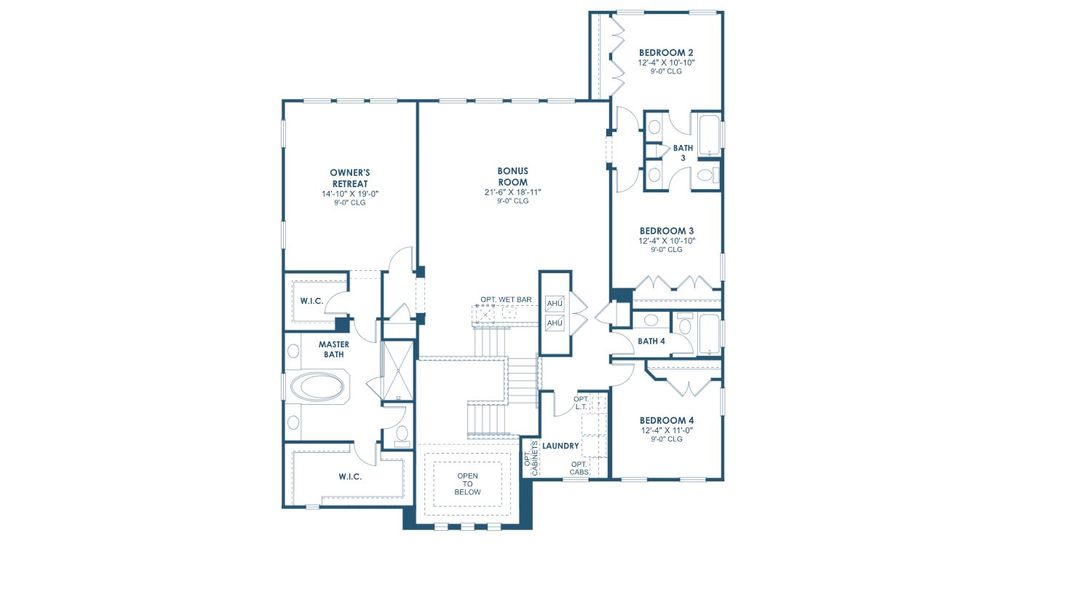 2D floor plan layout for the Madeira III by Homes by WestBay in Longleaf at Grand Park, Sarasota, FL (Image 4).