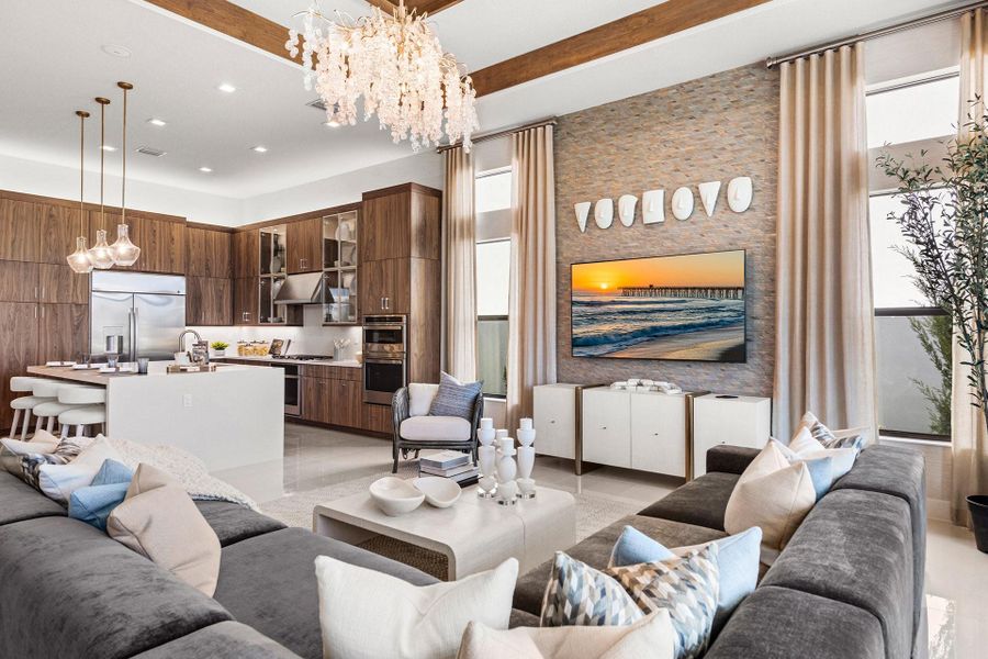 Furnished interior view inside a new home in , Boca Raton (Image 7). Furnished interior view inside a new home in , Boca Raton (Image 7).