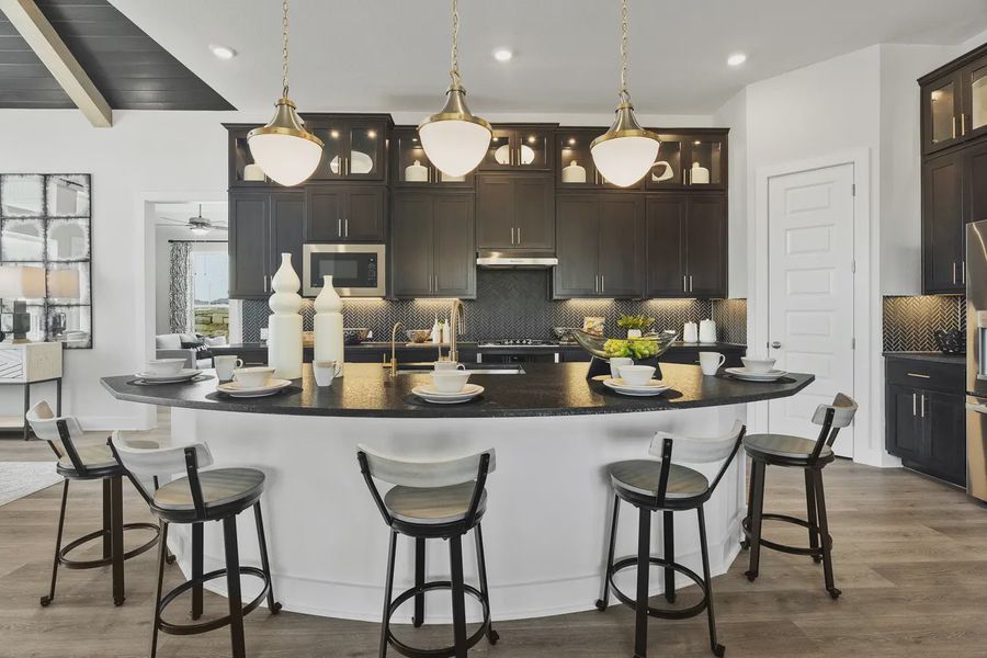 Representative furnished interior of a home built from the Colby by Chesmar Homes in Highland Village, Georgetown (Image 5).