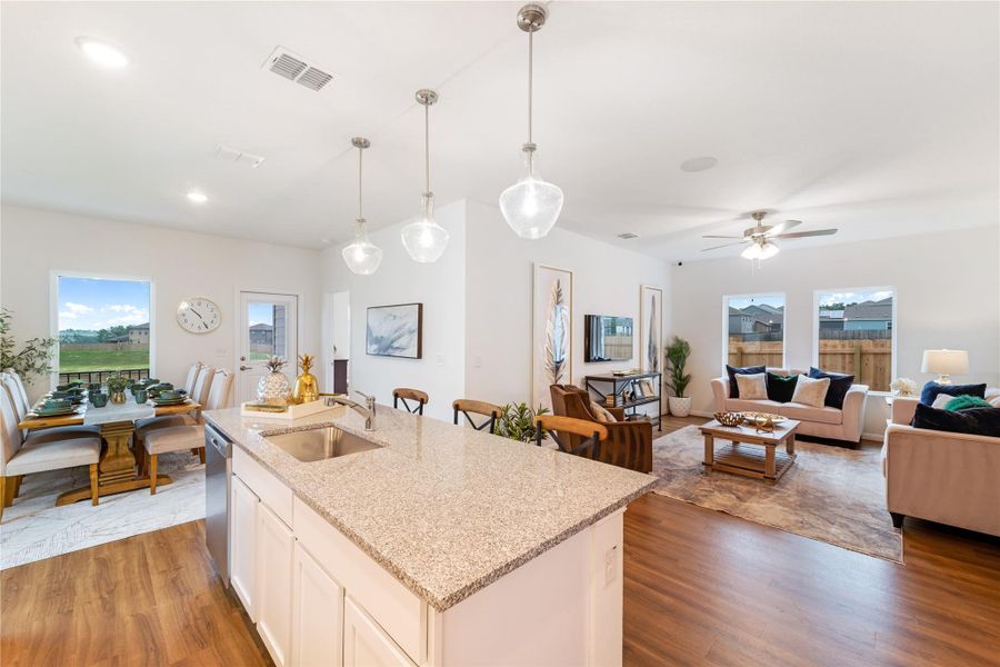 Furnished interior view inside a new home in Sweetgrass Village, Crosby (Image 9).