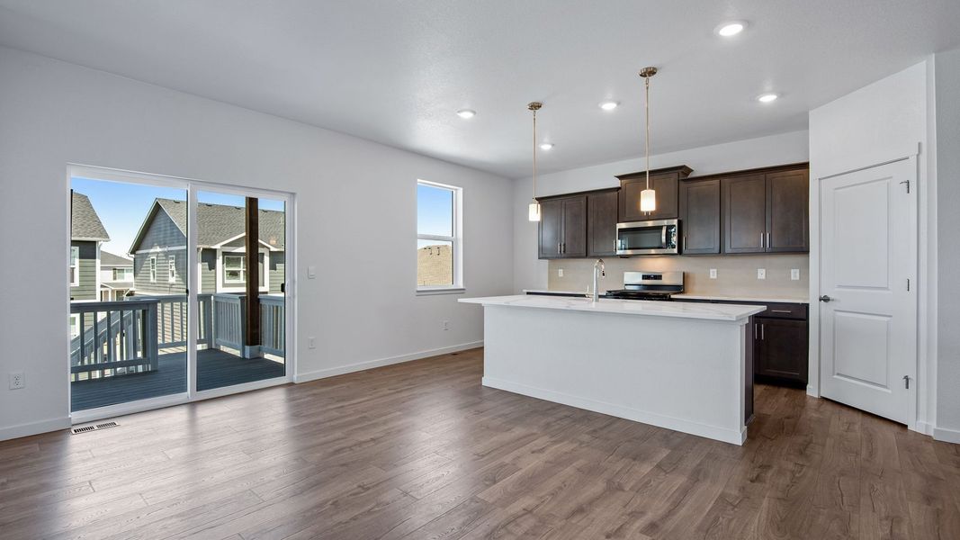 Furnished interior view inside a new home in Trails at Crowfoot, Parker (Image 13).