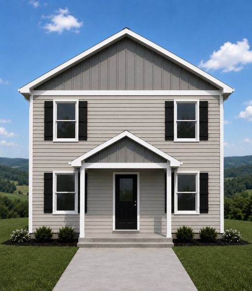 Representative exterior photo of a completed home built from the Branson by Enchanted Homes in Arcadia Village, Spartanburg, SC (Image 16). Representative exterior photo of a completed home built from the Branson by Enchanted Homes in Arcadia Village, Spartanburg, SC (Image 16).